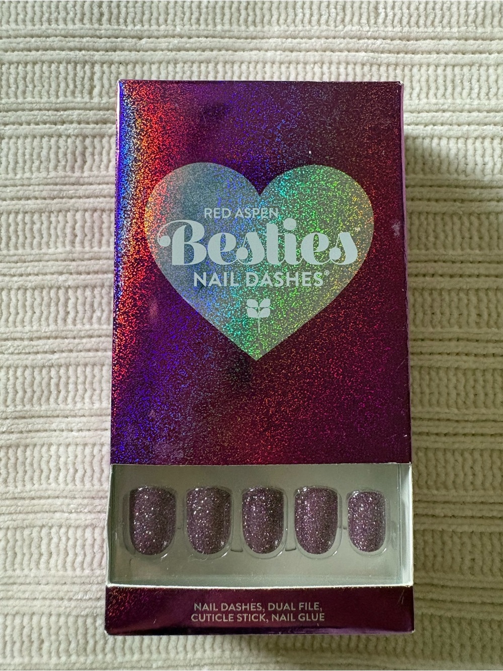 Red Aspen Nail Dashes Press-On Nails in Sparkling Purple Bedties Demi Rose